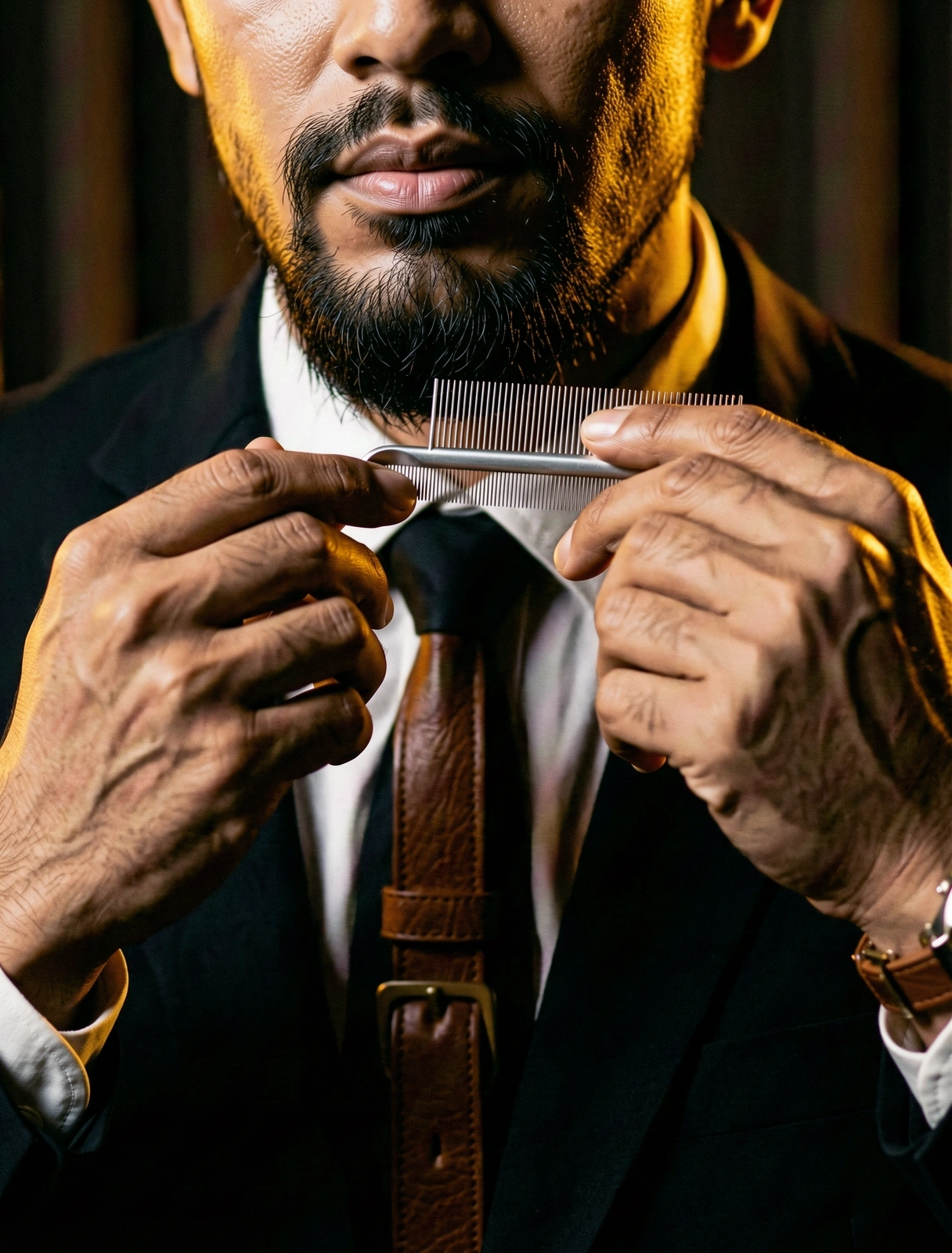 Sartorial precision in an urban setting